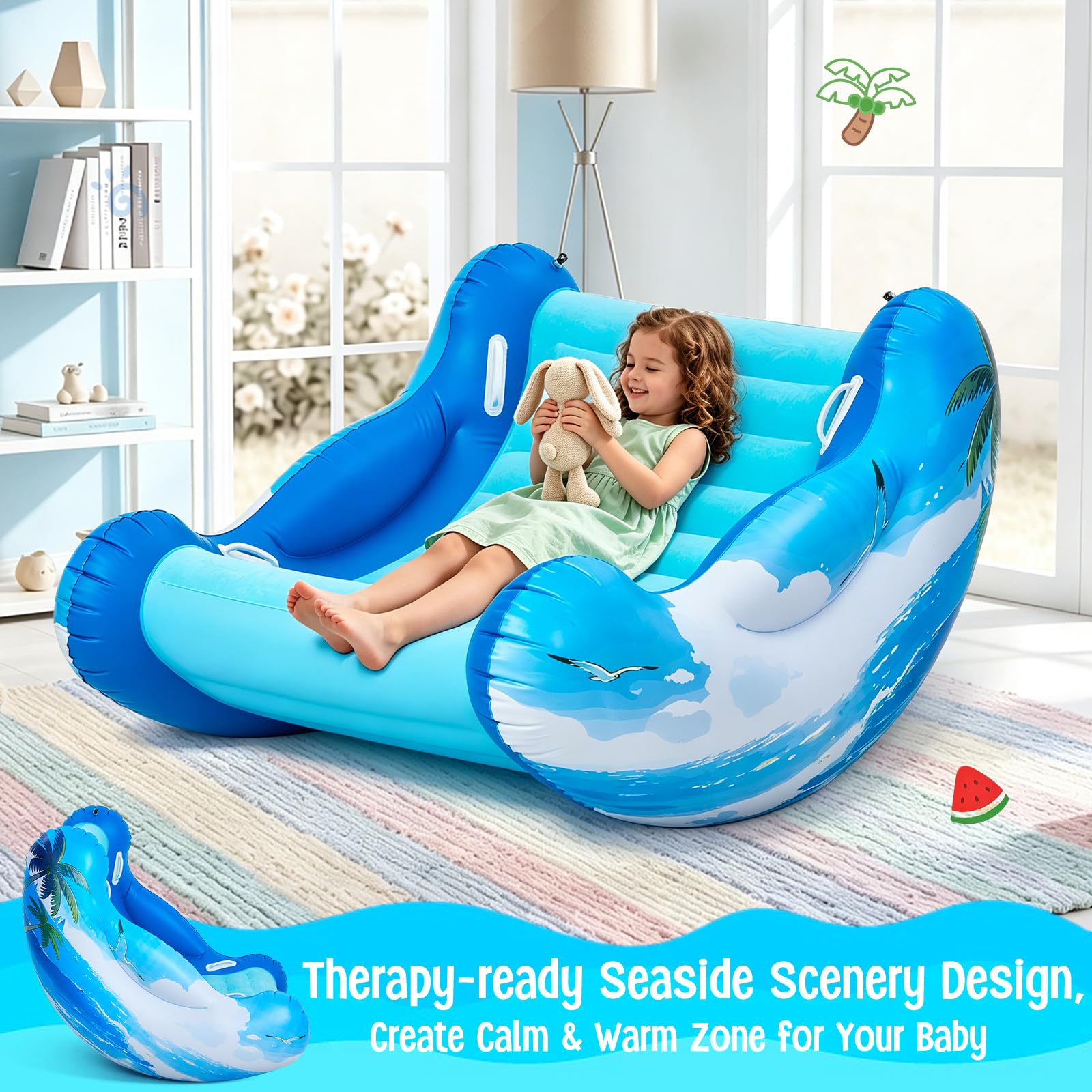 Sillón mecedor para niños – Azul