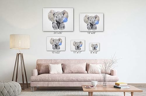 Miniatura 6 de SpiritualHands Animals Blowing Bubble Gum Wandkunst für Bauernhaus Badezimmer Dekor, Bubble Gum Tier Wandkunst (Bubble Gum Tiere Tier 25, 20.3x30.5