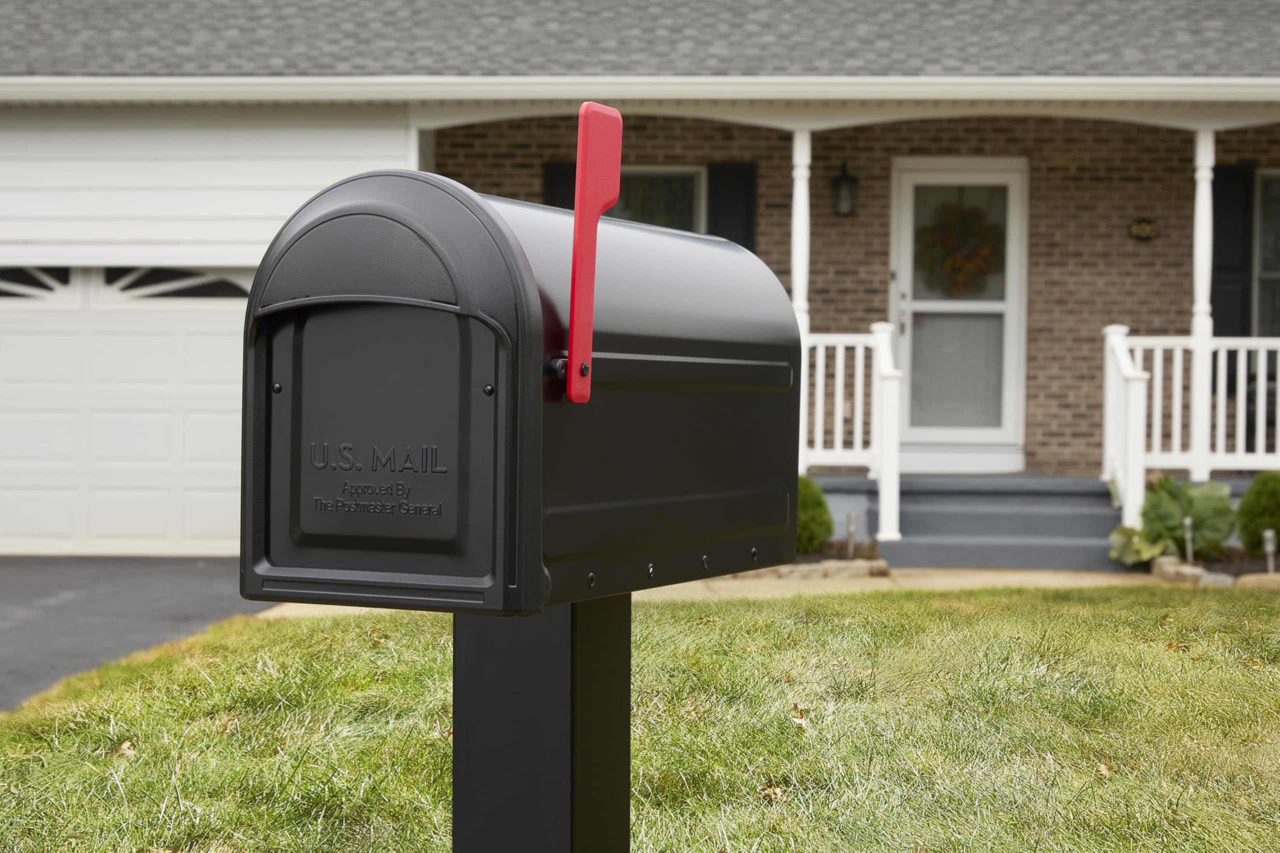 ARCHITECTURAL MAILBOXES 7900-1B-R-10 Barrington Postmount Cassetta postale, Nero, L