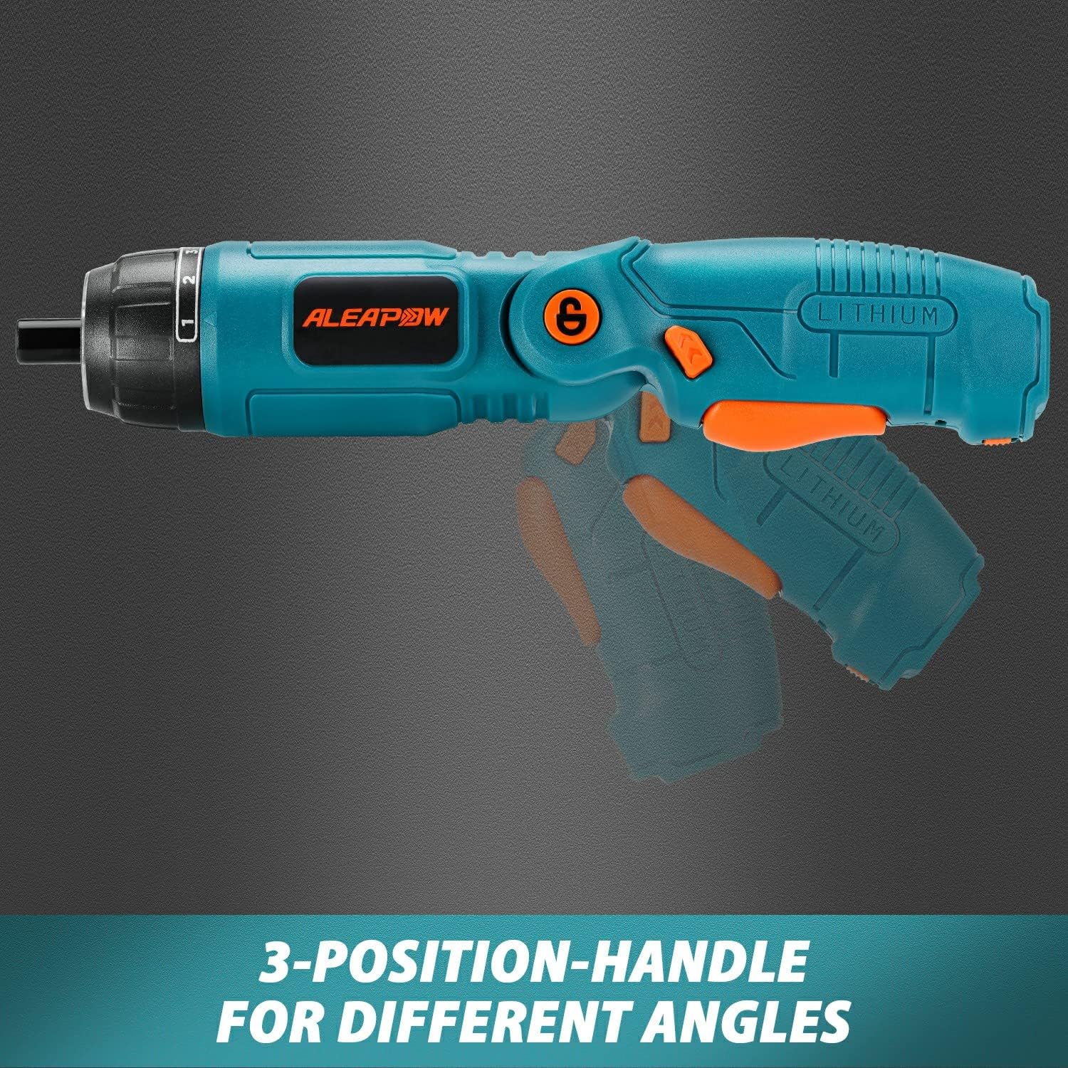 ALEAPOW 124PCS 4V Cordless Screwdriver Tool Kit Set, 6+1 Torque Setting, Adjustable 3 Position, 4Nm Electric Screwdriver, Flexible Shaft, Hand Tool Kit for Home with Storage Toolbox