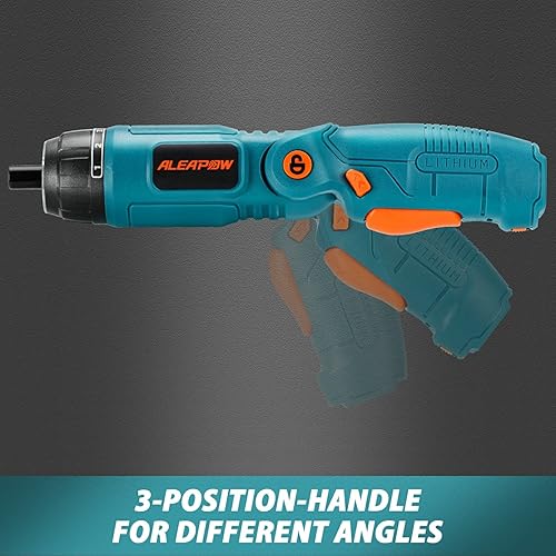 Miniatura 6 de ALEAPOW Juego de herramientas de destornillador inalámbrico de 124 piezas, 4 V, ajuste de par 6+1, 3 posiciones ajustables, destornillador eléctrico