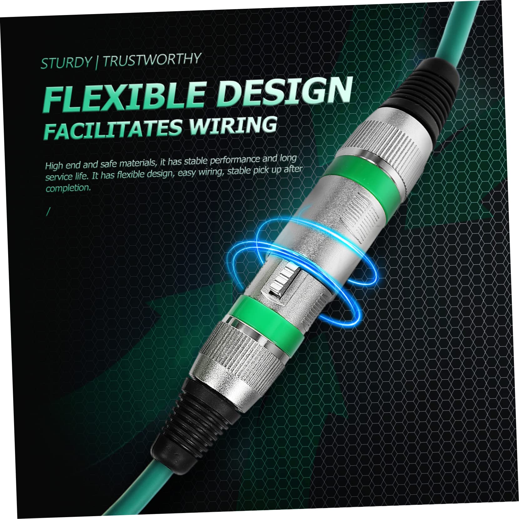 jojofuny Confezione da 5 Cavi Xlr Bilanciati per Microfono, Connettore Maschio-femmina, Rame e Pvc, Connessione Flessibile per Matrimoni e Feste