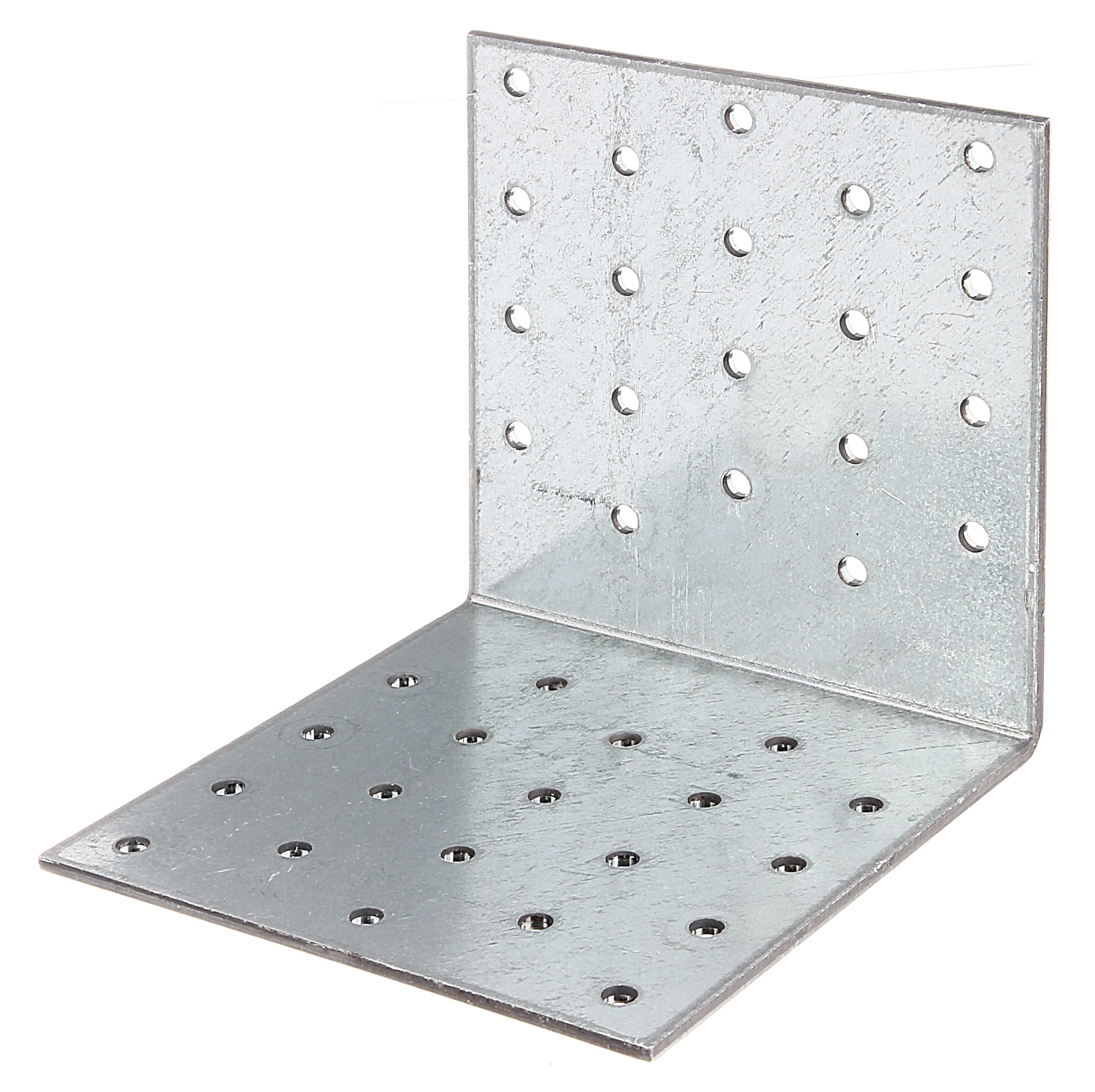 Alberts 820312 Equerre de panneau perforé | galvanisé sendzimir | 100 x 100 x 100 mm | kit de 25