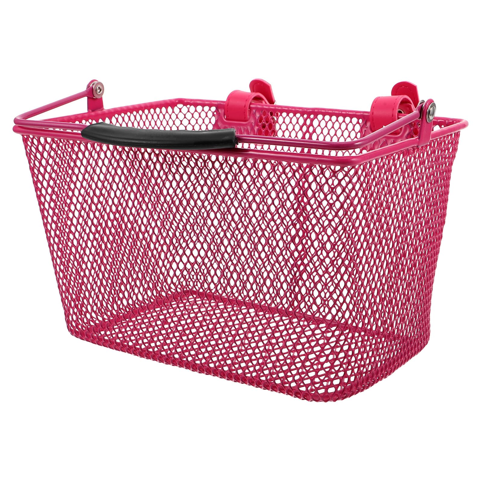 Didiseaon Cesta Delantera para Bicicleta Infantil de Metal Rosa Compatible con Bicicletas Patinetes y Triciclos Soporte Seguro para Juguetes y Snacks Fácil Instalación