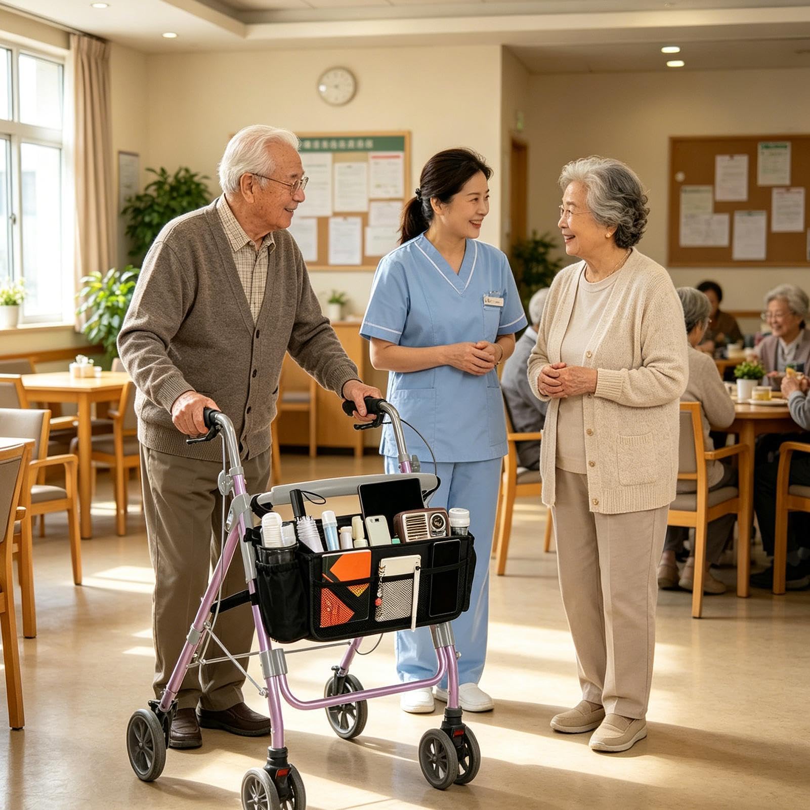 Cestino Per Rollator Custodia Portaoggetti Antigraffio