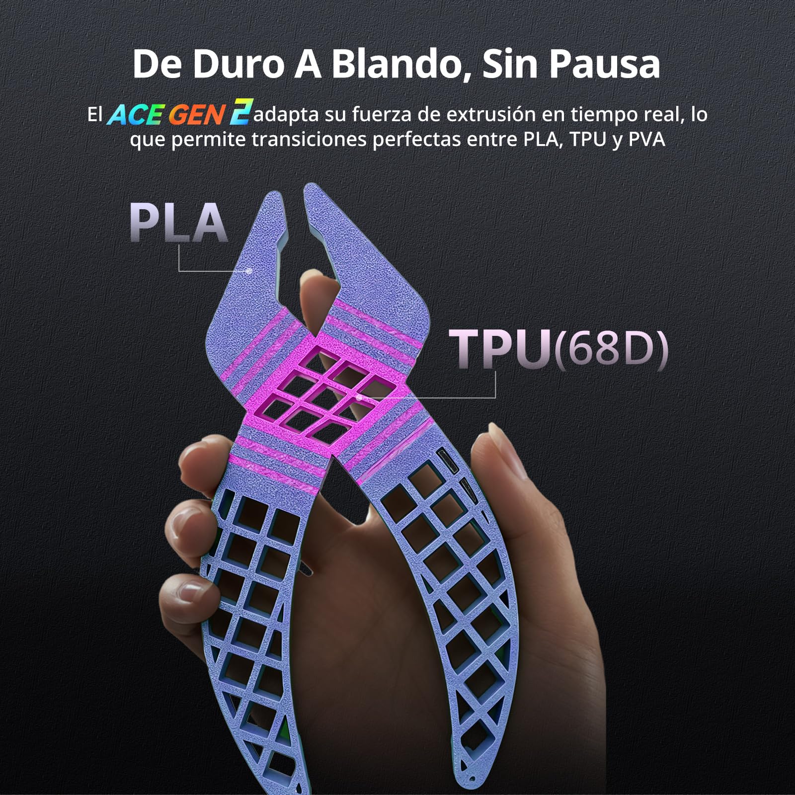 Anycubic Kobra X Impresora 3D: Su Extrusora Multicolor Altamente Integrada Ahorra Tiempo de Impresión; Imprime con Filamentos Blandos y Duros; Velocidad de hasta 600 mm/s, 260 x 260 x 260 mm