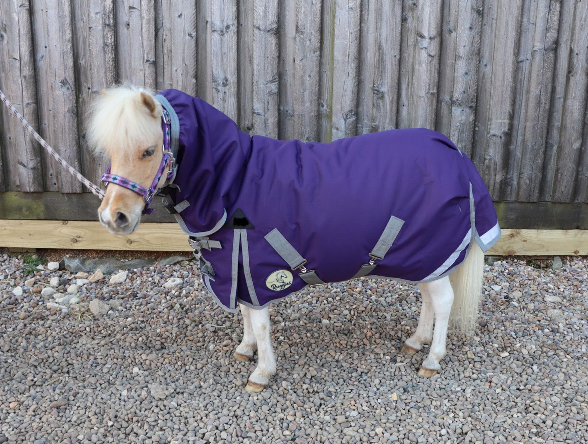 Ruggles Lightweight 100g Combo Turnout Rug for Shetland Section A Donkey Miniature Horse | Teflon Coated 1200D Outer Fabric | Perfect Protection from Wet and Windy Weather (Gothic Grape, 4') โ image 1