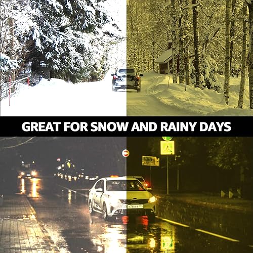 Miniatura 6 de SIPHEW Women's Night Driving Glasses Polarized Anti Glare Night Vision Yellow Glasses Wrap Around for NighttimeFoggy