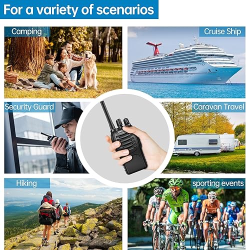 Miniatura 6 de Walkie Talkies Paquete de 2, Walkie Talkies de largo alcance para adultos con baterías recargables, radios bidireccionales con auriculares y