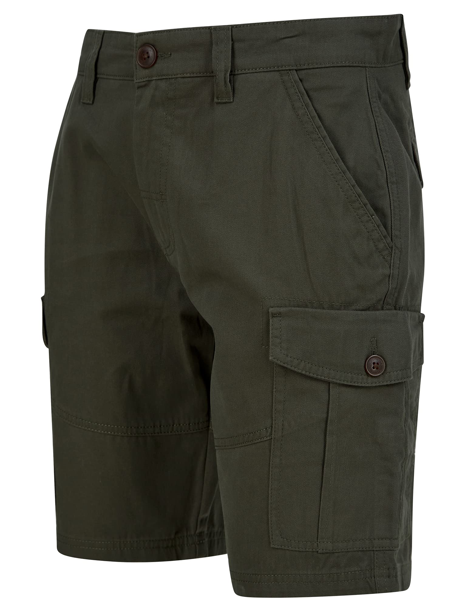 Tokyo Laundry Men's Khaki Marini Cotton Twill Multi-Pocket Cargo Shorts