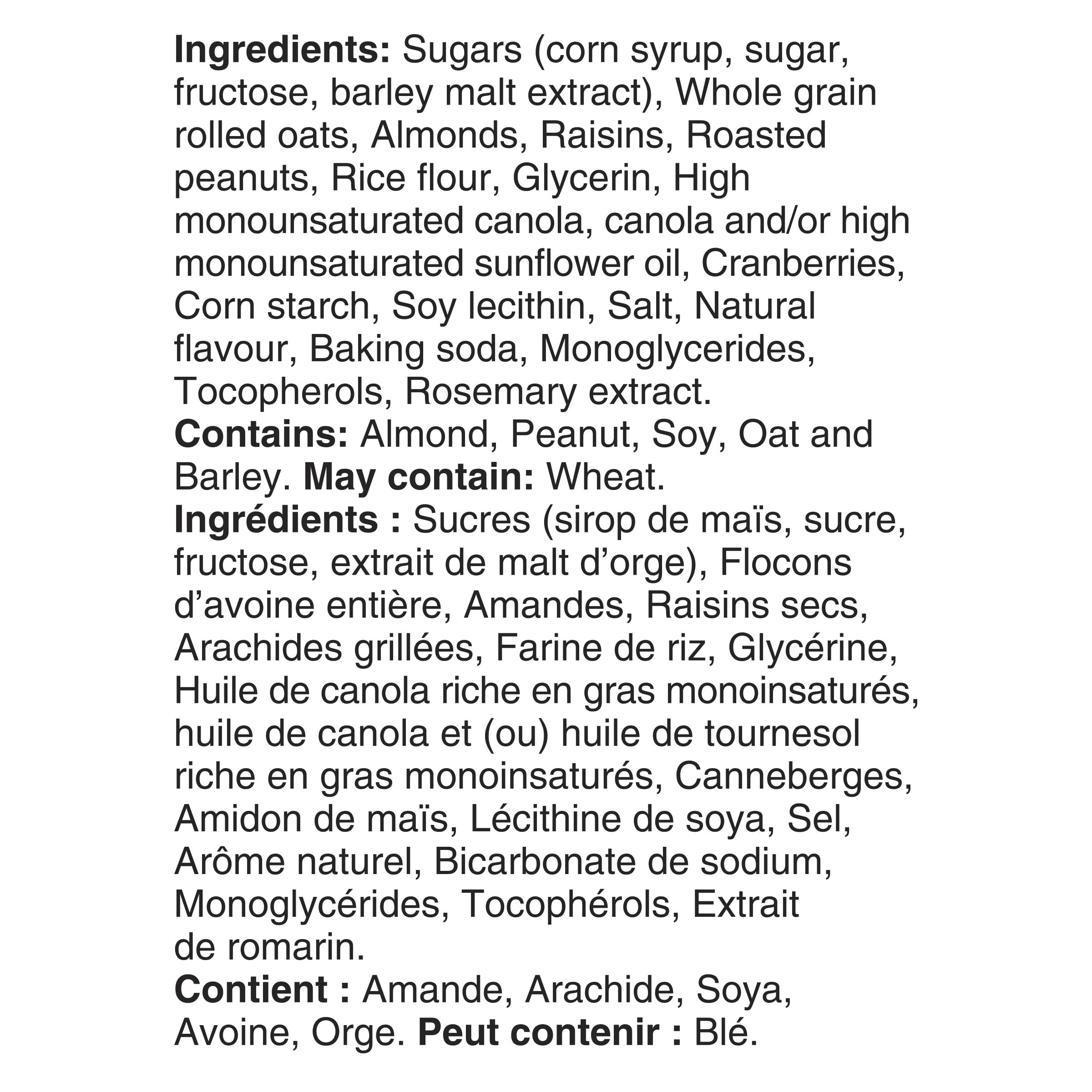 NATURE VALLEY - VALUE PACK SIZE - Fruit and Nut, Almonds, Raisins, Peanuts, Cranberries Granola Bars, Pack of 28 Bars, 980 Grams Package, Whole Grains, No Artificial Colours, No Artificial Flavours - 3