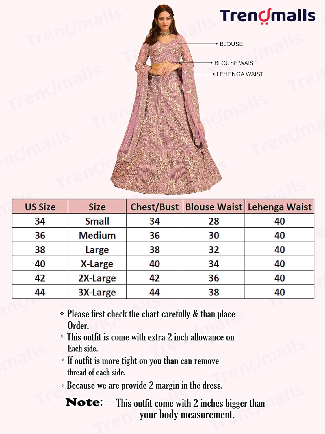 TRENDMALLS Women's Georgette Sequin Embroidery Lehenga Choli Dupatta Set Ready To Wear