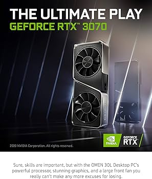 Amazon.com: OMEN 30L Gaming Desktop PC, NVIDIA GeForce RTX 3070