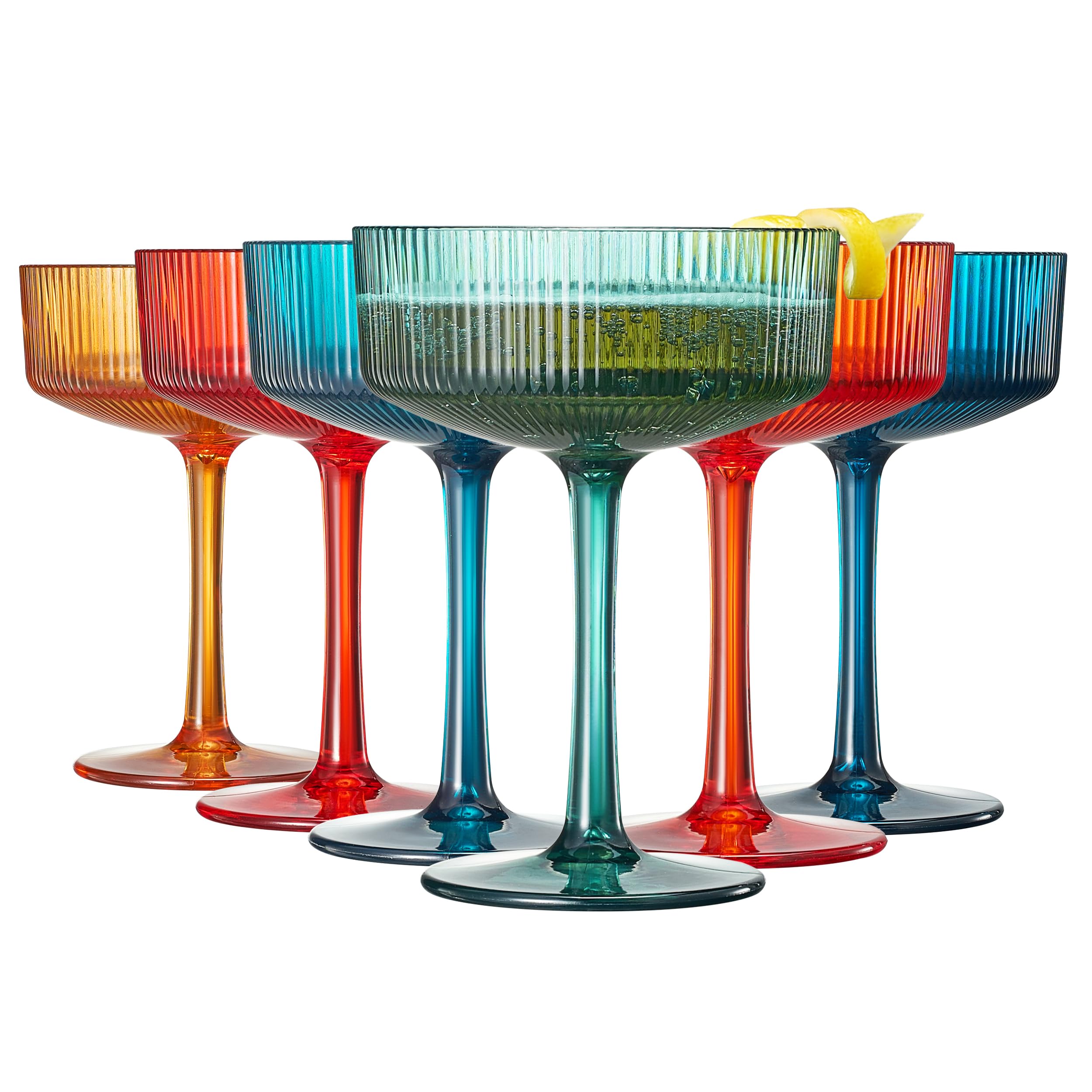 Amazon.com | Khen Plastic Acrylic Ribbed Vintage Art Deco Martini