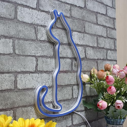 Miniatura 3 de ADVPRO Señal de neón LED de silicona de la flexión del gato - púrpura - st16s32-fnu0083-p