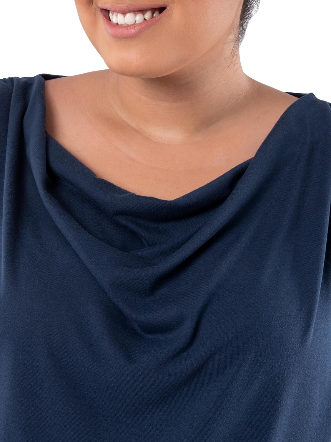 Wright's Womens Jersey Knit Sleeveless Drape Neck Top - Image 5