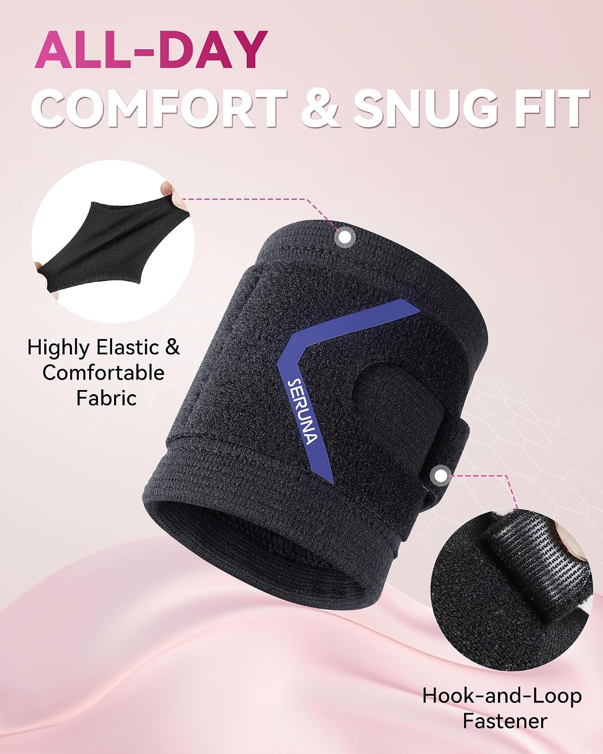 Wrist Brace for TFCC Tears with Adjustable Wrap, Comfortable Wirst Support Brace for Ulnar Sided Pain, Repetitive Use Injury, Tendonitis, Bowling, Right & Left Fit
