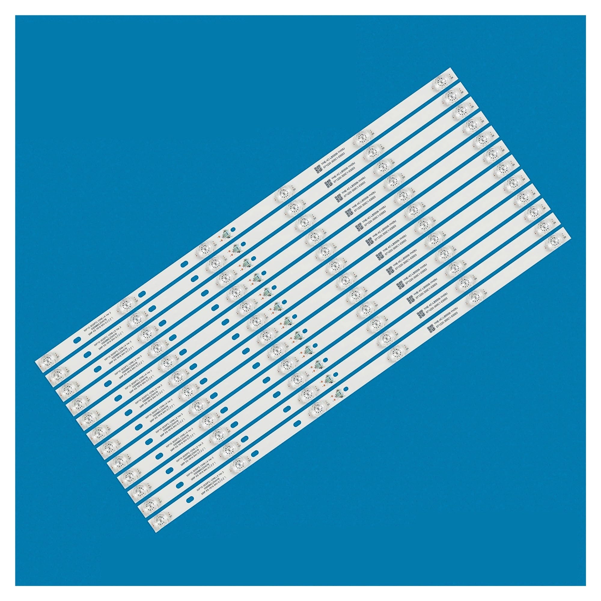 YUEZUYIOU LED Backlight Strips for 55inch 55C815K TCL-55P10-3030FC-12X6-LX Ver.3 55C78 55C716 55C715 YHF-4C-LB5506-YH10J(Blue)