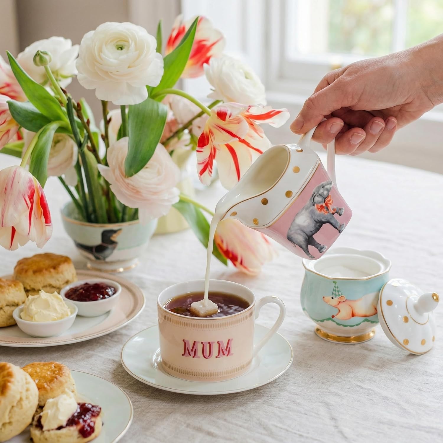 YVONNE ELLEN Elephant Milk Jug & Mouse Sugar Pot Set