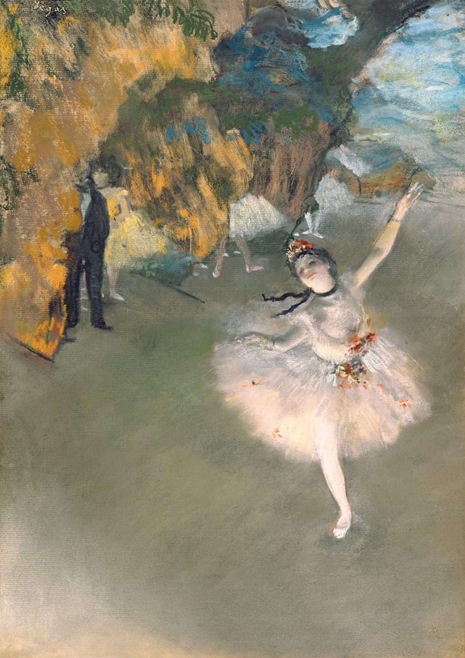 POSTERIIk Vintage Print Pop Art Landscape Artwork the Star or Dancer on the Stage by Edgar Degas Art Prints for Office Home Decor 60x90cm