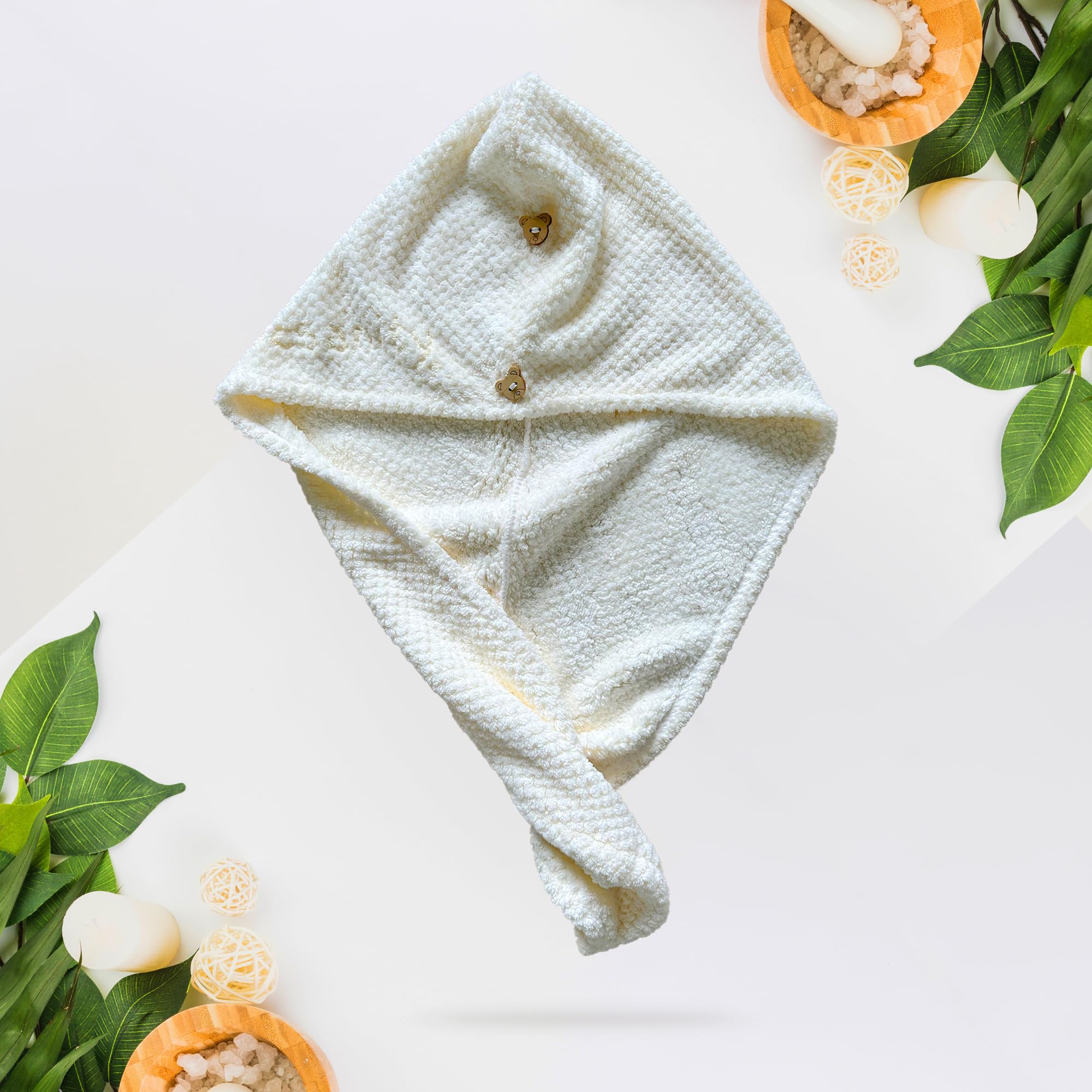 Conair Ultra Absorbent Microfiber Hair Towel Twist & Dry, White