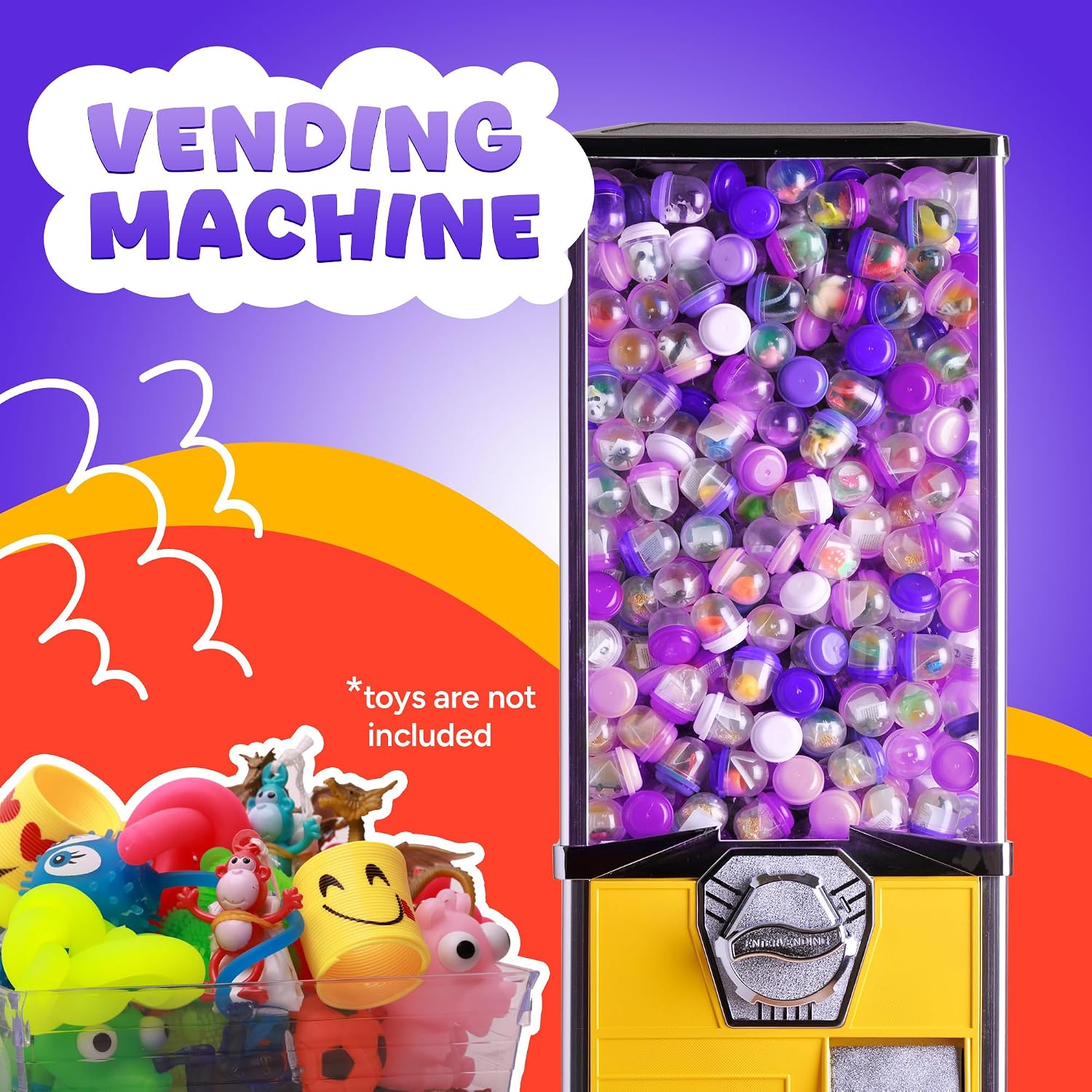 Capsule Vending Machine Translucent Purple Acorn Capsules Empty 50 pcs 2 inch - Gumball Machine Capsules Bulk Party Favors DIY Containers - Easter Basket Stuffers Gifts Pinata Stuffers