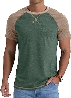 Herren T-Shirt aus Baumwolle Kurzarm Rundhals Sommer T Shirt Leicht Regular Fit Atmungsaktiv Casual Oberteile