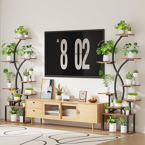 Miniatura 3 de DTK Soporte para plantas de interior con luces de crecimiento, estante de luz para plantas de 62.5 pulgadas de alto, estante de luz de cultivo de 9