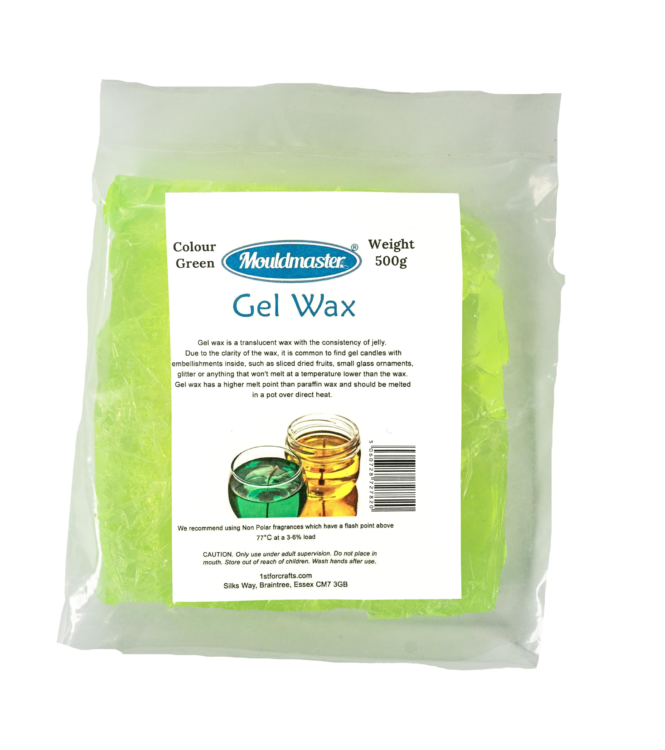 Gel Wax for Candle Making Green 500g