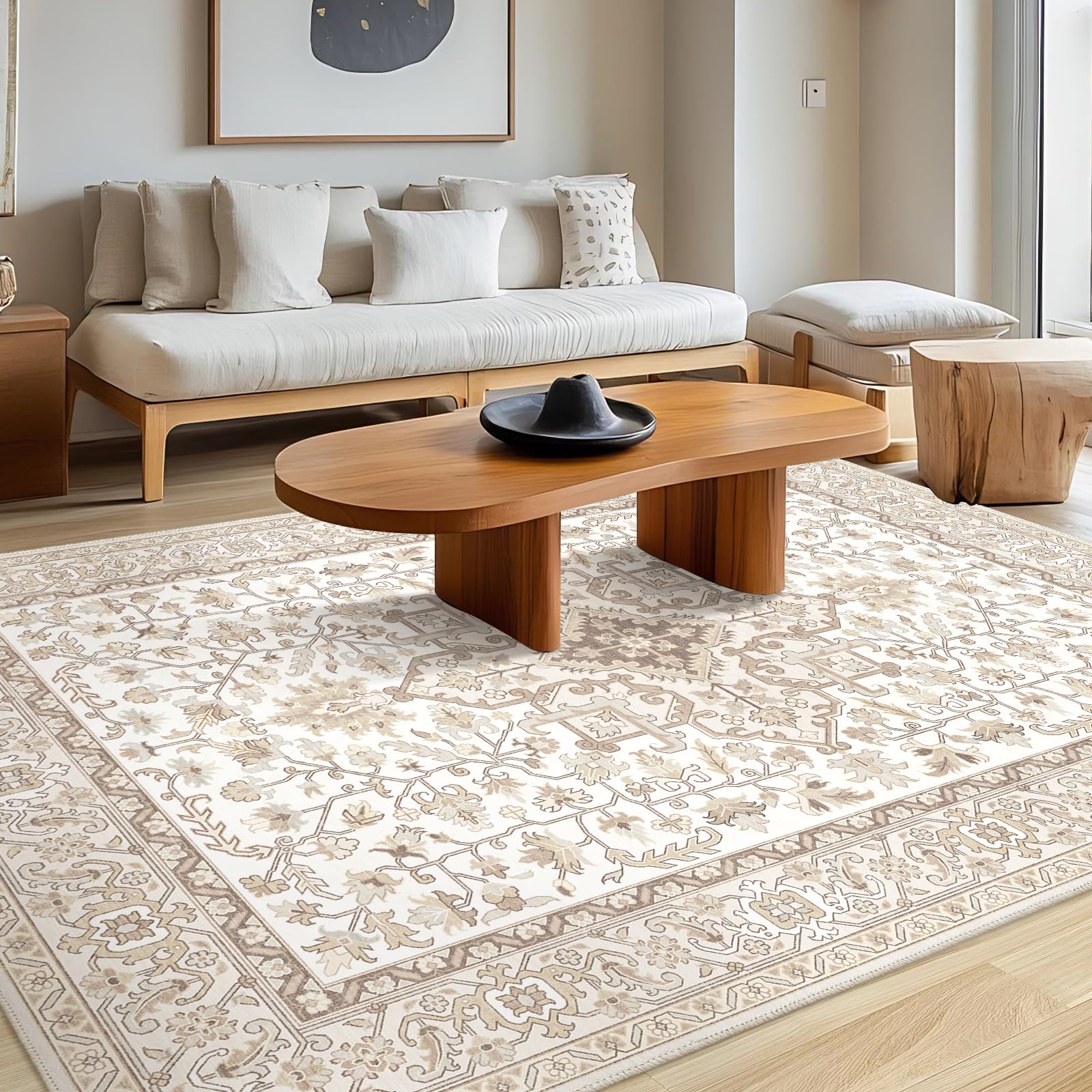 Amazon | FORTSEA ラグマット 3畳 200×250cm 洗える ペルシャ風