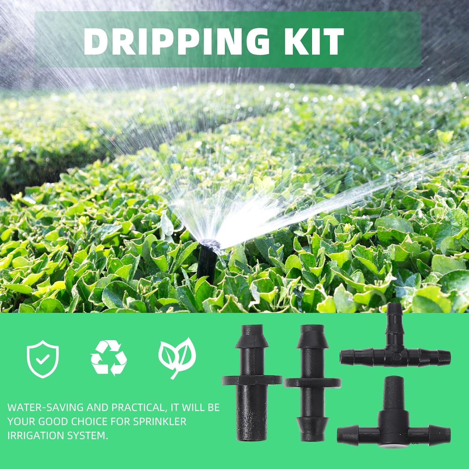 Automatic Watering Kit with Adjustable Drip Emitters 15m DIY Micro Drip Irrigation System for Garden and Greenhouse Patio Plant Watering