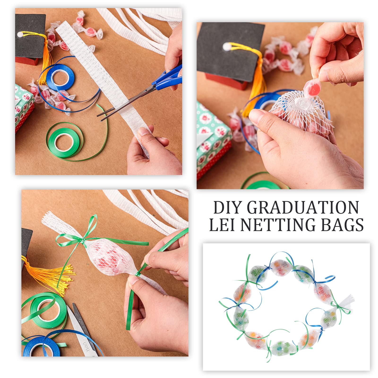 candy lei fish net Amazon.com: Shappy Graduation Candy Lei Netting Tubing Bags 2 Rolls 66 ft  Blue Green Graduation Ribbons Candy Dessert Filler Ribbon Making Kit for  Graduate Gifts Hawaiian Wedding Party Supplies : Arts, Crafts
