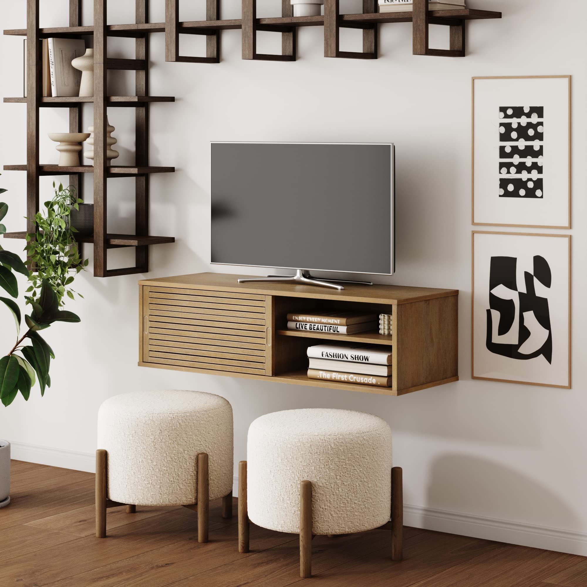 Snapklik.com : Nathan James Monroe Floating Wall Mounted Media ...