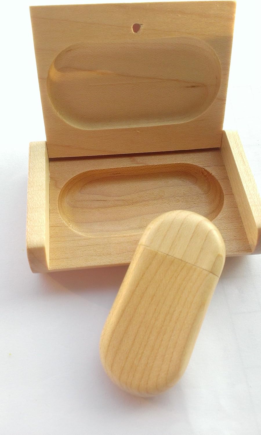 Wooden USB Flash Drive USB 2.0 with Maple Wood Gift Box (128GB)