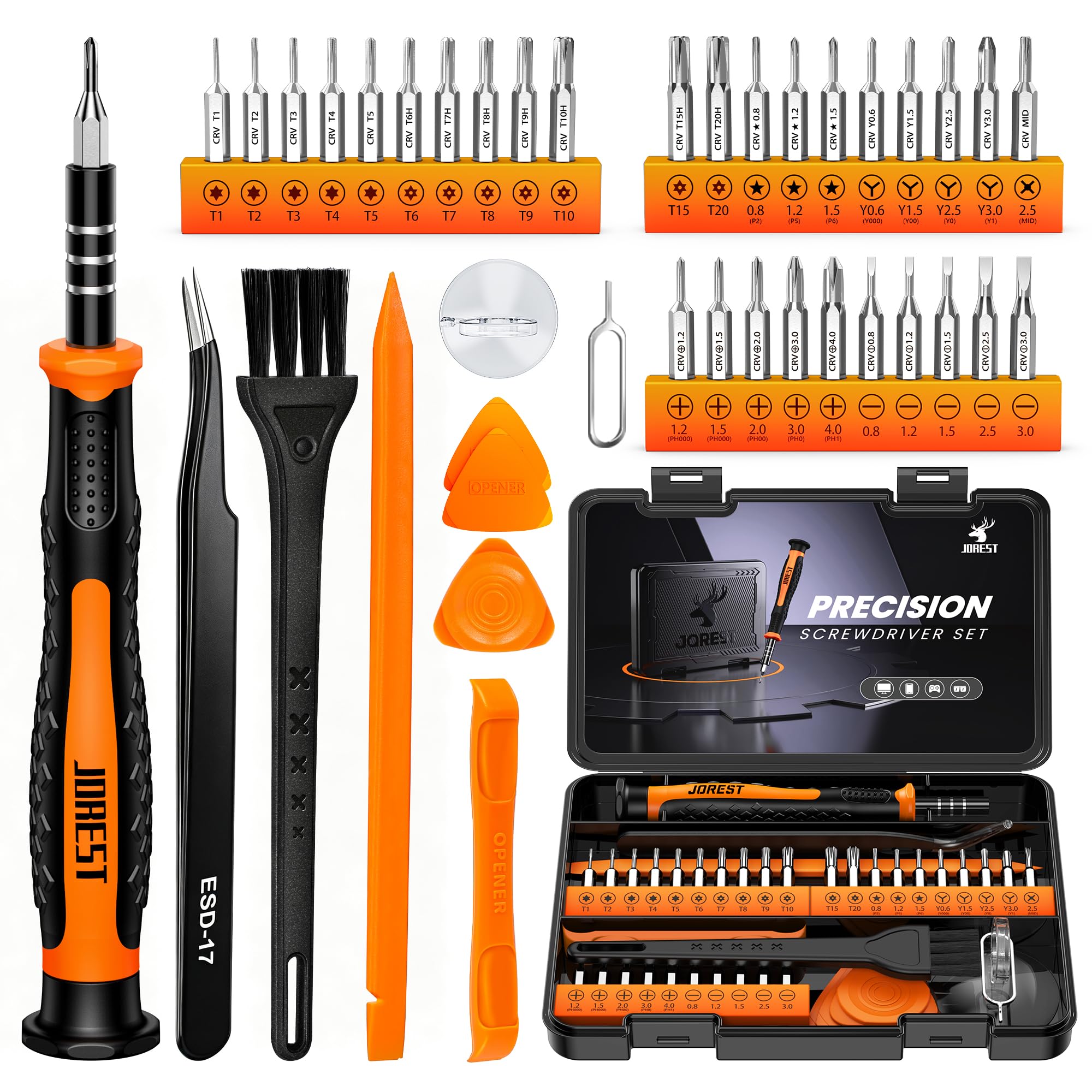 JOREST 40Pcs Small Precision Screwdriver Set, Mini Tool Kit with