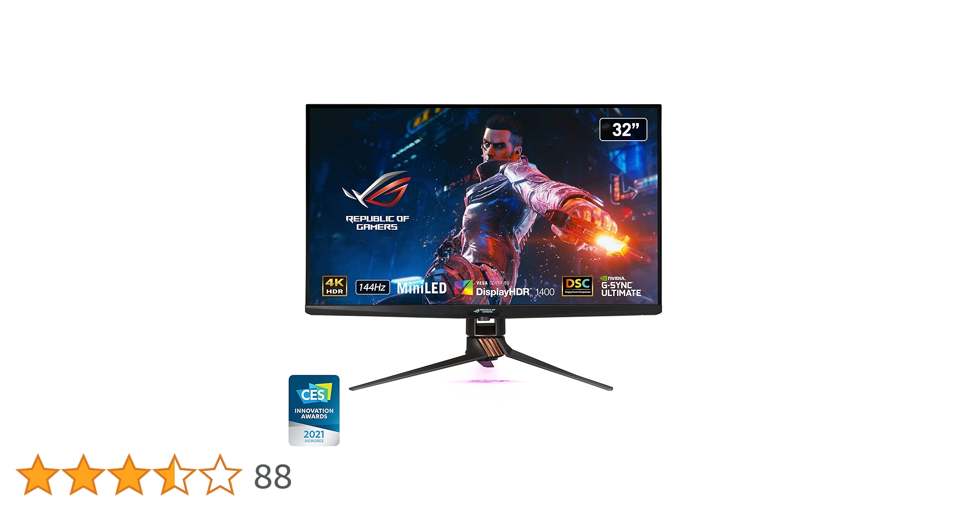 ASUS ROG Swift 32” 4K HDR 144Hz DSC Gaming Monitor (PG32UQX