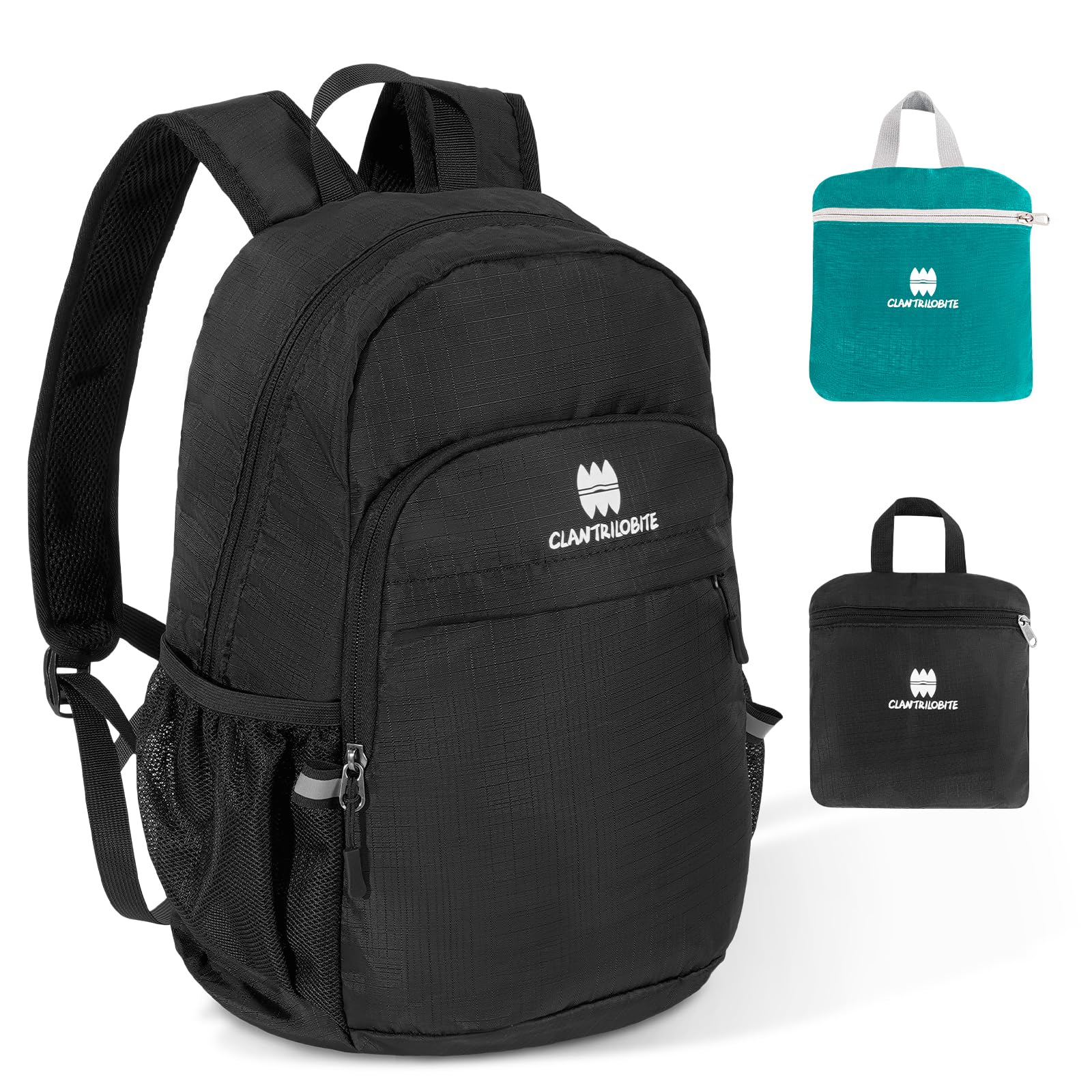 CLANTRILOBITE Lightweight Packable Small Hiking Backpack for Women Men - 20L Waterproof Foldable Daypack for Travel, Hiking, and Daily Use, Adjustable