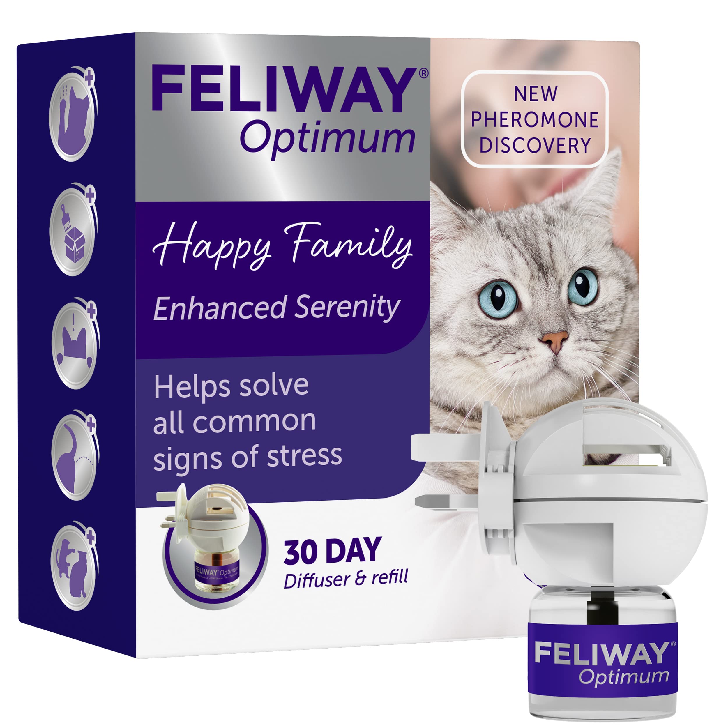 Feliway Optimum Diffuser + Refill for Cats 48MLFeliway Optimum Diffuser + Refill for Cats 48ML