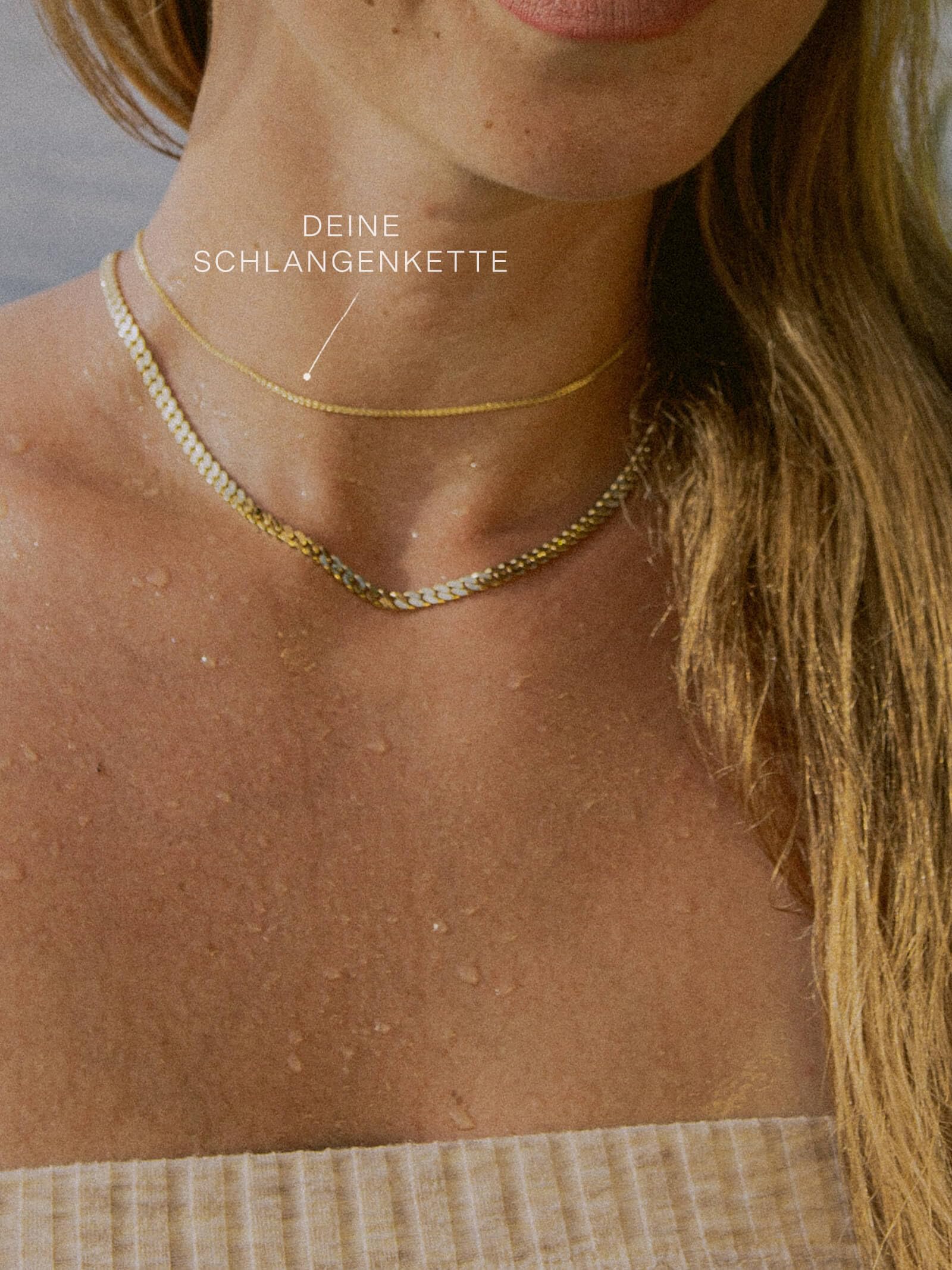 modabilé Damen Schlangenkette aus 585er Gold (34-100cm I 1,2mm breit) I Goldkette 585 ohne Anhänger I Zarte Halskette für Frauen I Echtgold Kette + Etui I Goldkettchen Produziert in Deutschland