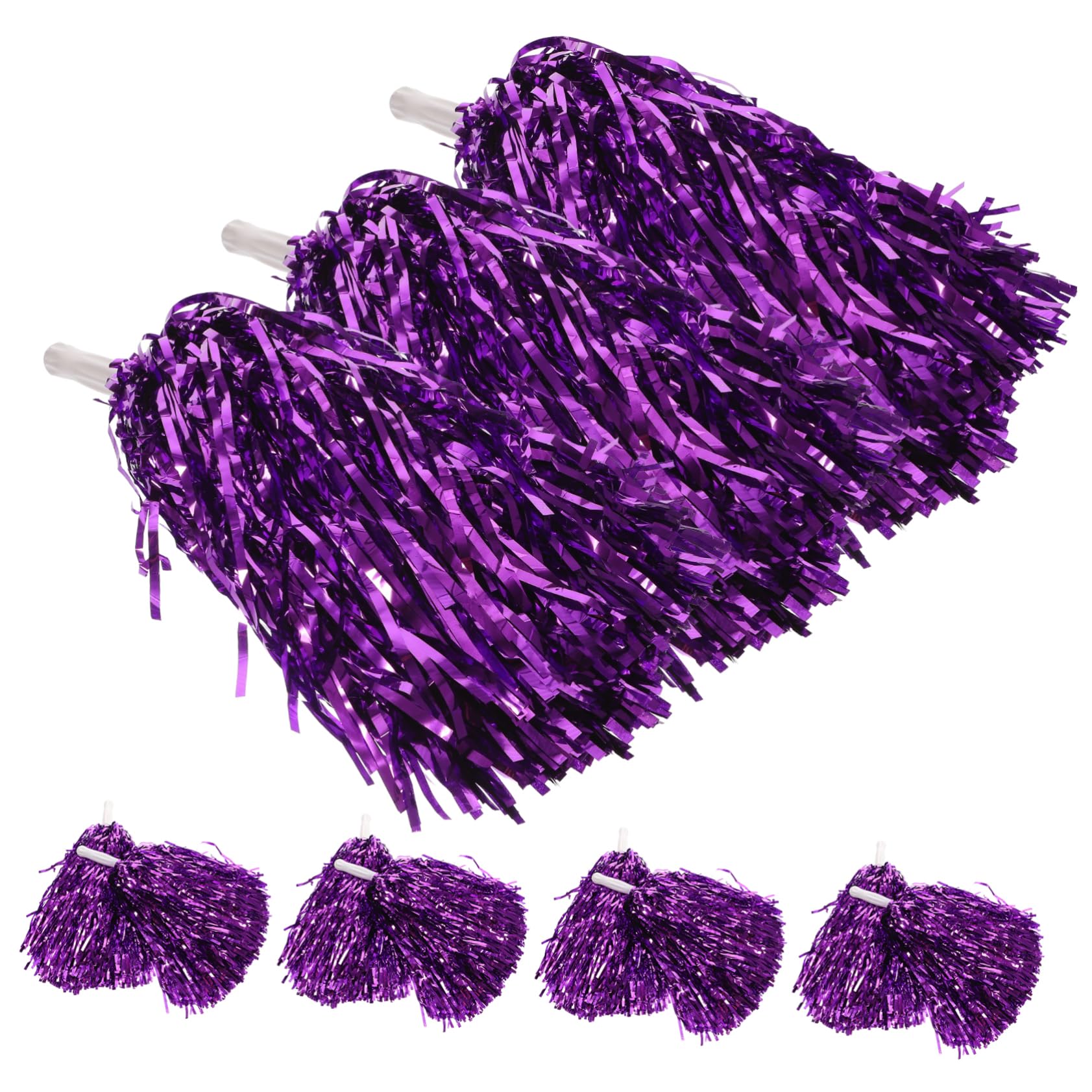 Pompons de Cheerleading en Pvc 16 Pièces pour Chorégraphie et Compétition