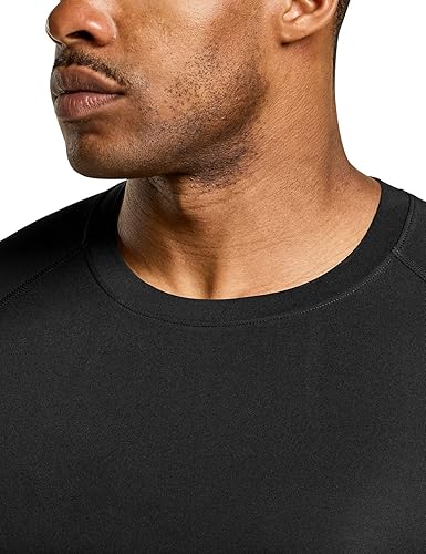 Miniatura 9 de ATHLIO Camisas de compresión de manga corta para hombre, camisetas deportivas de capa base, camisa de entrenamiento atlético