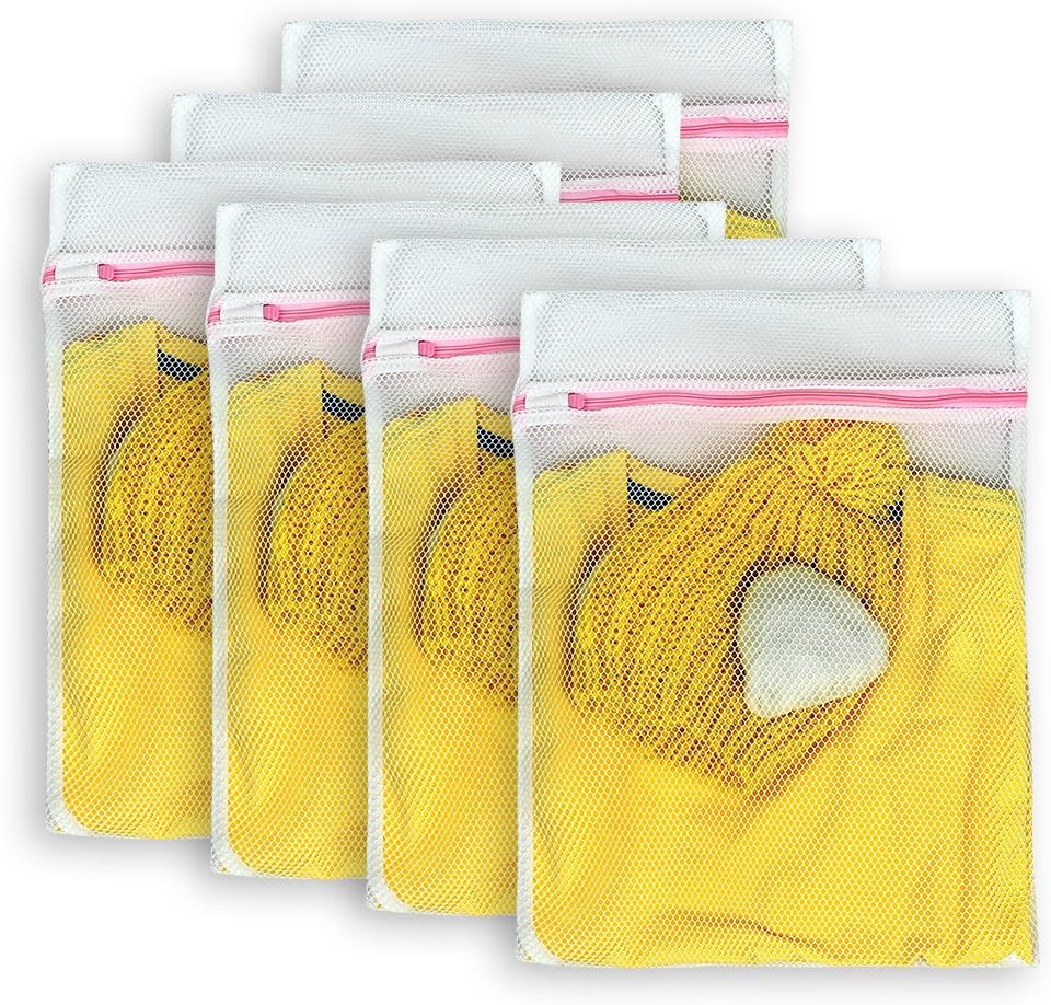 AimtoHome Set of 12 Mesh Laundry Bags - 12 Small - Premium Quality: Laundry Bag for Blouse, Hosiery, Underwear, Bra and Baby Clothing, Travel Laundry Bag
