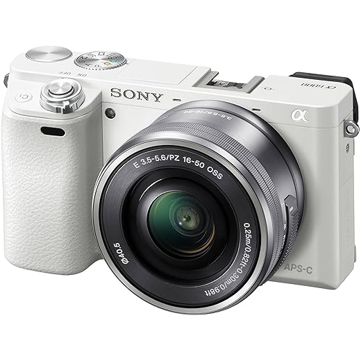 Sony Alpha a6000 Mirrorless Digital Camera with 16-50 mm Lens, 24 MP (White)
