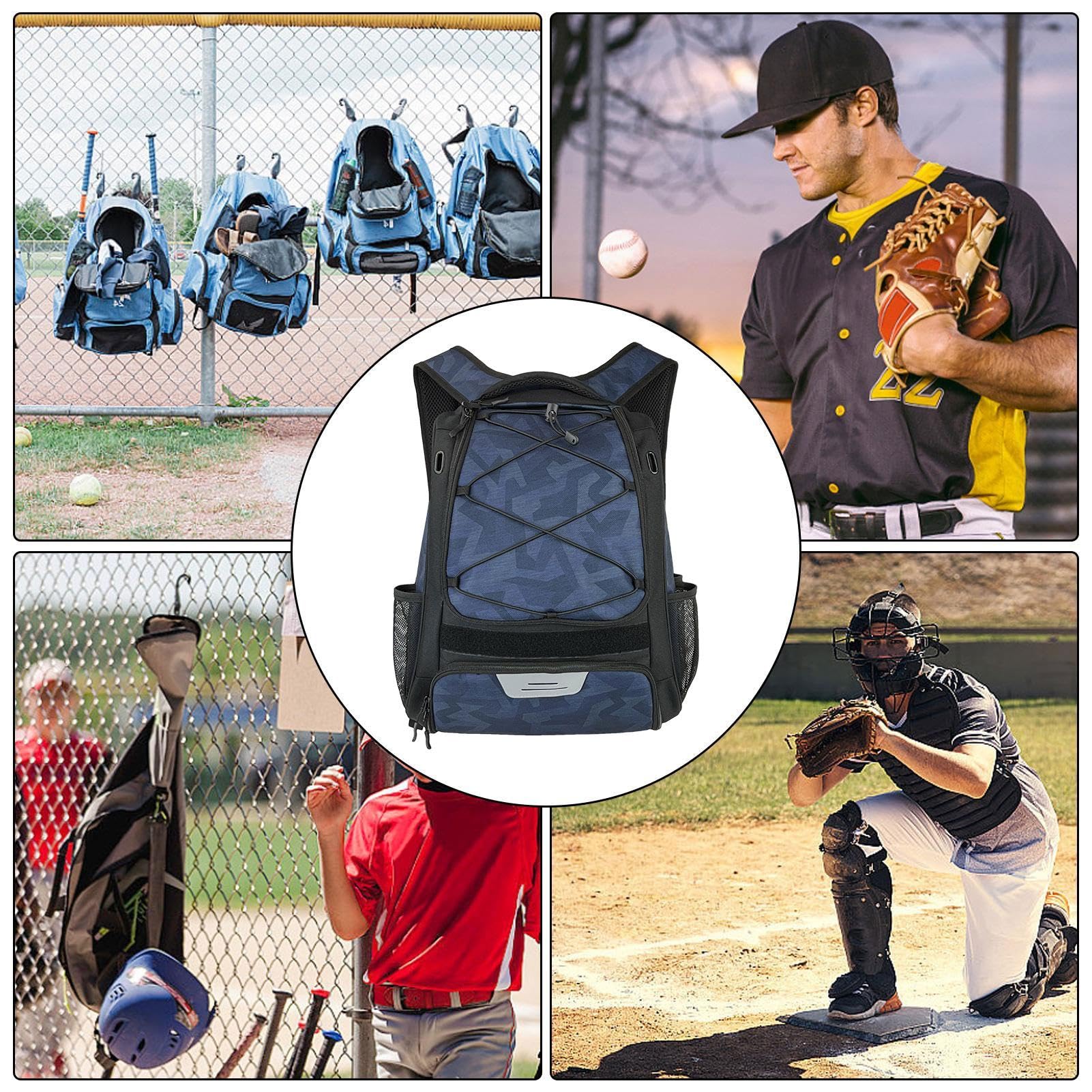 Sac à Dos de Baseball pour Jeunes Léger avec Compartiment Séparé pour Chaussures
