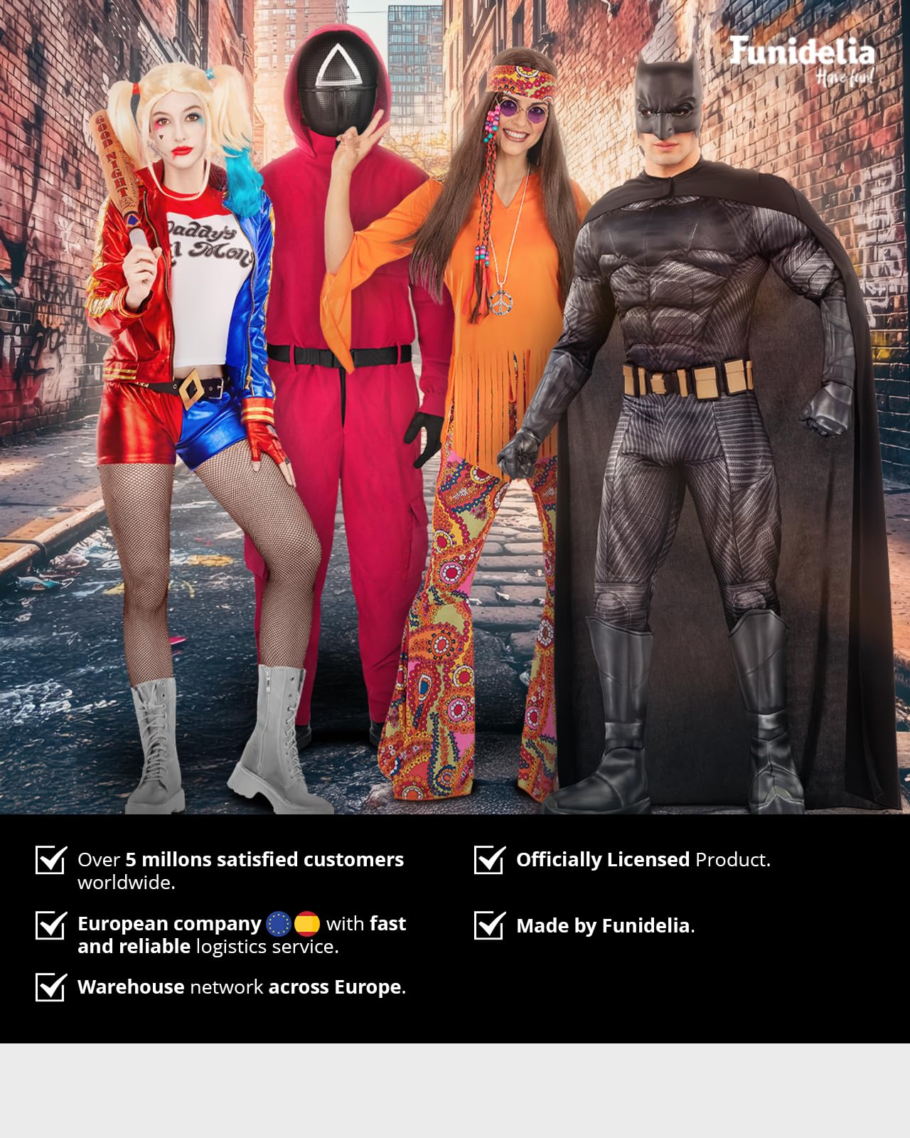 Funidelia Offizielles Squid Game Netflix Kostüm für Herren und Damen mit Dreiecksmaske und Waffe, Overall Squid Game für Erwachsene, Karneval, Halloween und Partys – Größe S - M