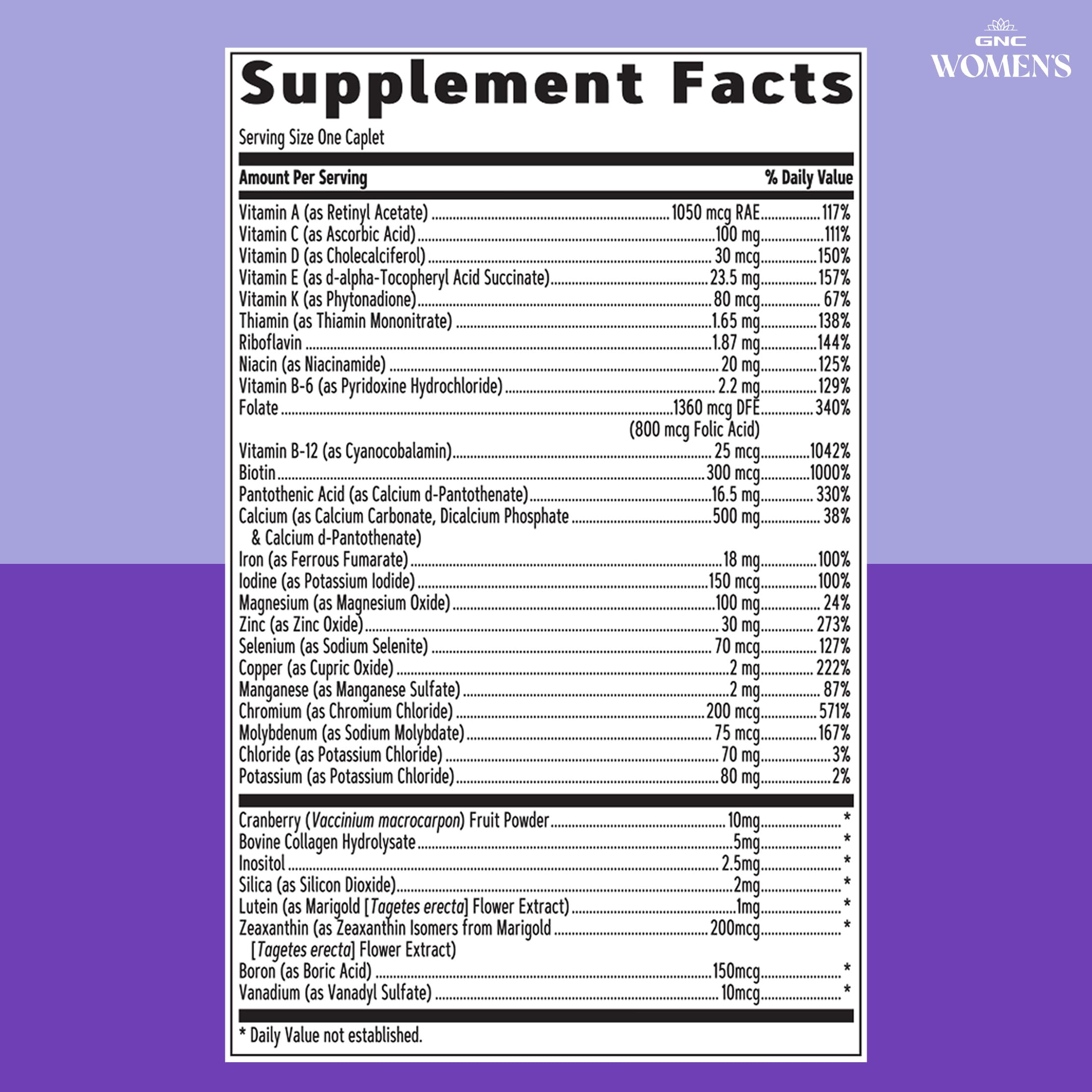 GNC Women's One Daily Multivitamin Essentials, 60 Count, 60 Servings — Amazon image 7