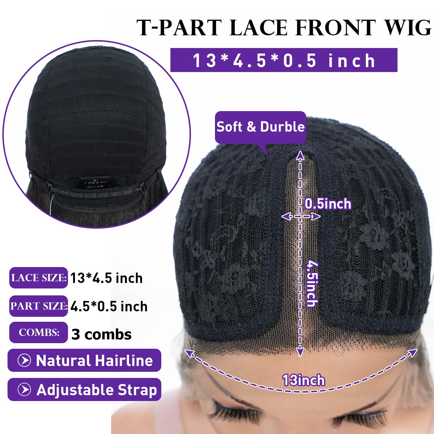 Joedir 32" Negro Largo Profundo Rizado Ondulado Encaje Frente Pelucas Sintéticas HD Transparente Glueless Lace Wigs