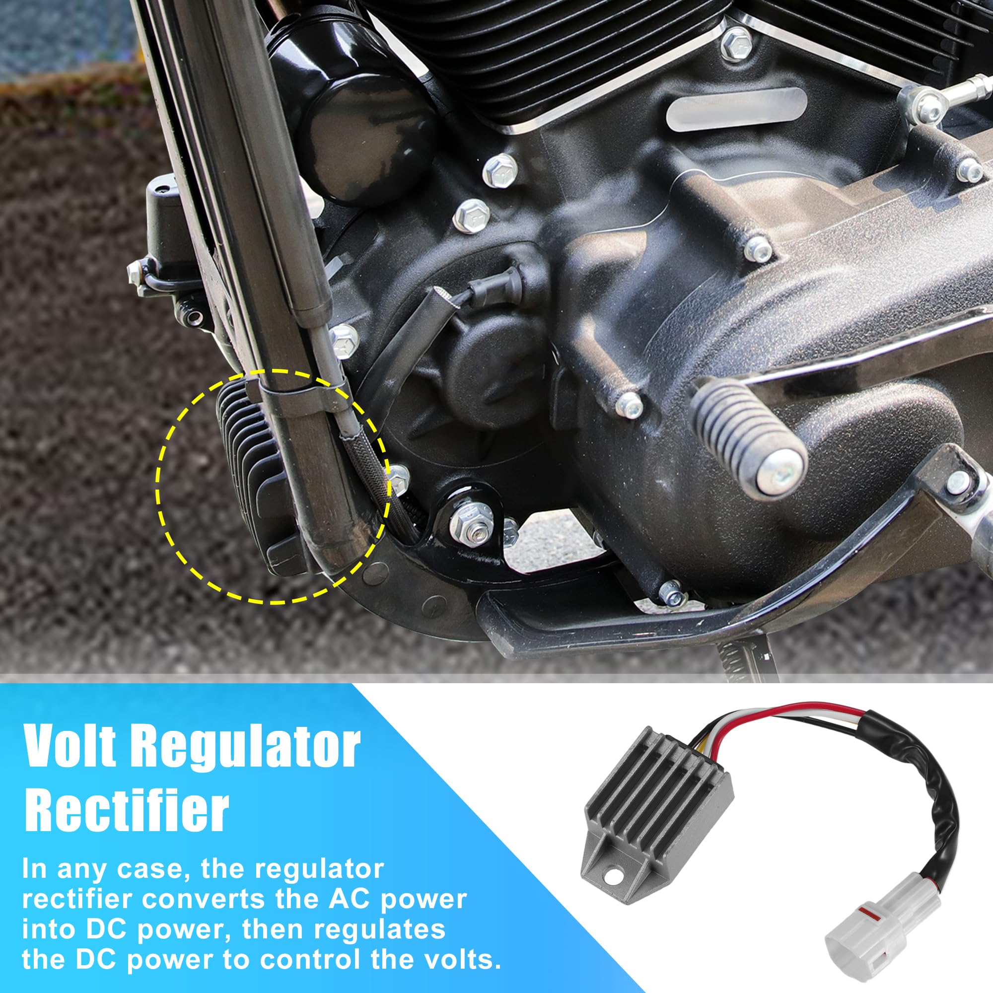 A ABSOPRO Regulador Rectificador De Voltaje Para Yamaha Yfa1 Breeze 125 1997-2004