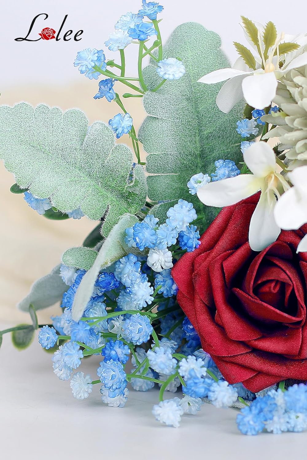 LELEE 30 PCS Baby's Breath Artificial Flowers - Blue Small Babys Breath Flowers - Real Touch Fake Gypsophila Bouquets for Wedding Decor, Party Arrangements, Home Decoration, DIY Crafts - Image 5