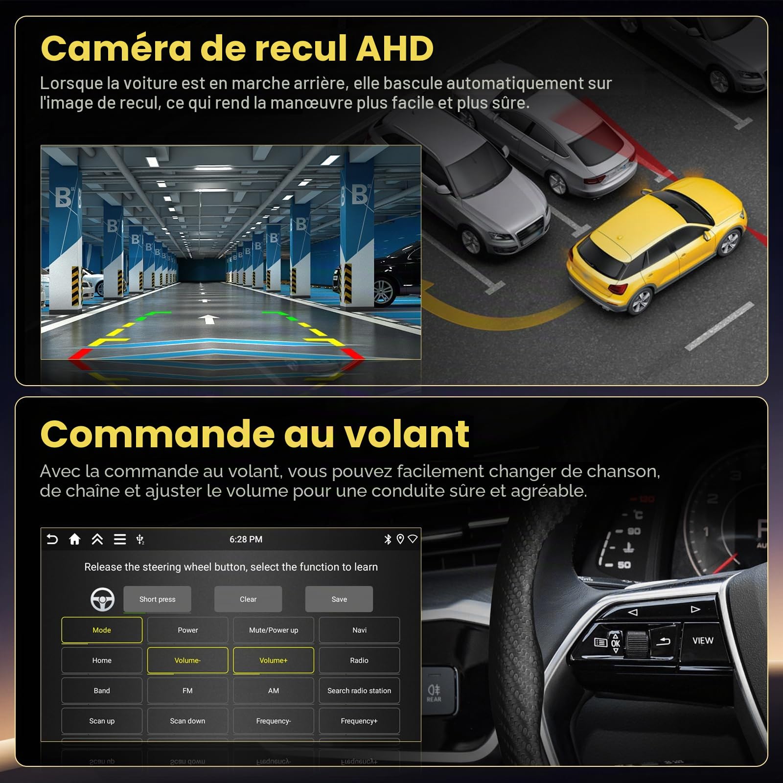 4+64GB Android 15 Autoradio pour Seat Altea 2004-2015, Toledo 2004-2009 Carplay Android Auto sans Fil, 9 Pouces Écran Tactile Poste Radio Voiture BT/GPS/Caméra de Recul/FM RDS/EQ/WiFi/SWC